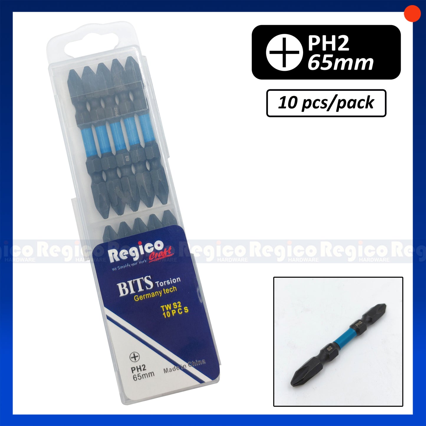 Regicocraft PH2 65mm 100mm 10pcs Impact Screw Bit #ISB2100 #ISB265