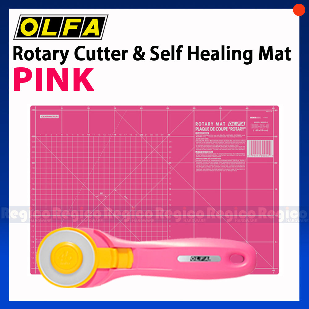 Olfa 45mm Rotary Cutter with Self Healing Mat (12"x18")
