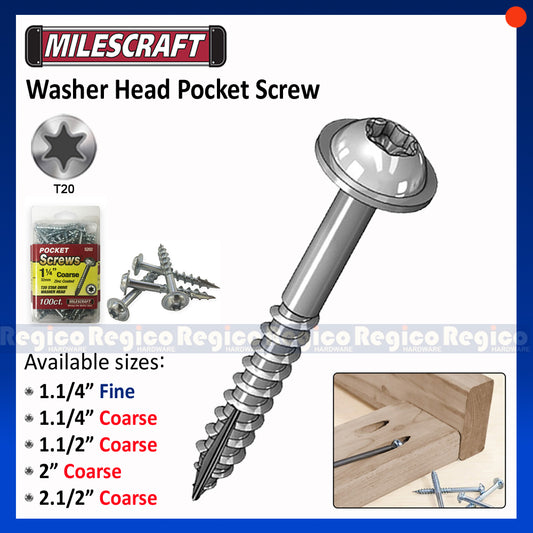 Milescraft Washer Head Pocket Hole Pocket Screw