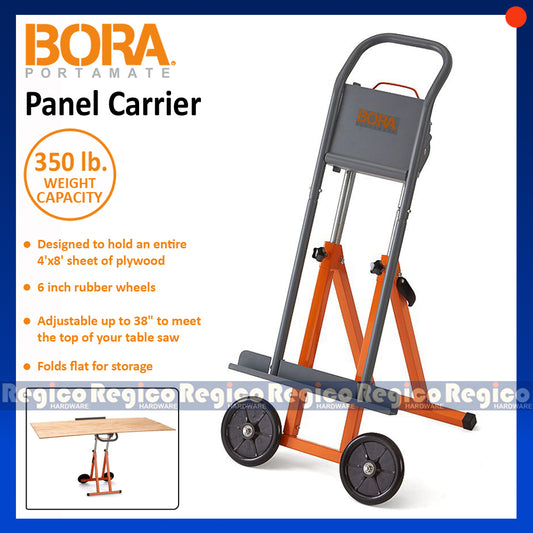 Bora 160kg Carrying Capacity Panel Carrier Saw Feed Stand with Wheels PM-1850