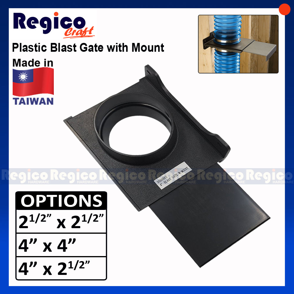 Regicocraft Dust Collecting Plastic Blast Gate with Mount #00662 #00972 #00973