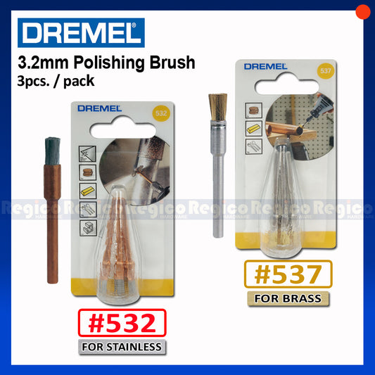 Dremel 3.2mm Polishing Brass Brush Stainless Steel Wire Bristle 532 537 Dremel Accessories