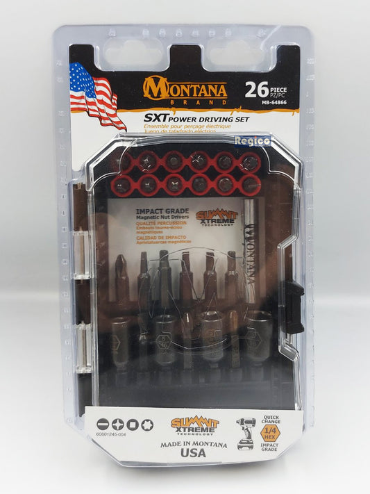 Montana 26pcs Power Driving Magnetic Screwbit Screw bit Set MB-64866