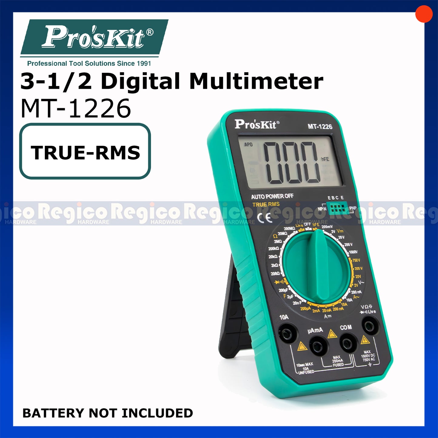 Proskit Digital Multimeter Tester Multitester Voltmeter Ohmmeter Ammeter MT-1226