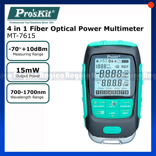 Proskit 4 in 1 Mini Fiber Optic Optical Power Multi Meter Multimeter MT-7615