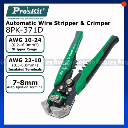 ProsKit Automatic Wire Stripper Crimper cutting cutter Electrical Pliers 8PK-371D