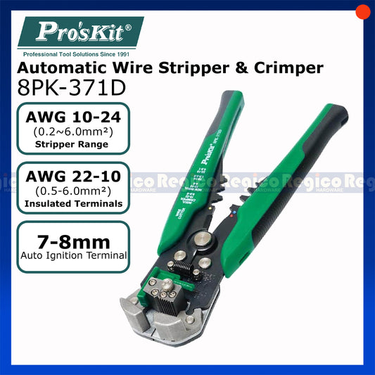 ProsKit Automatic Wire Stripper Crimper cutting cutter Electrical Pliers 8PK-371D