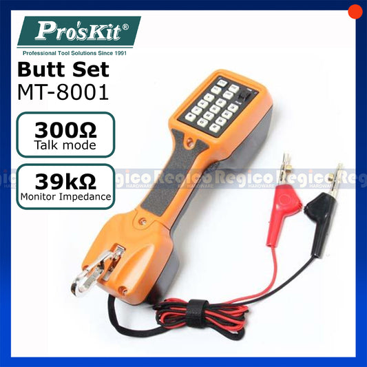 Proskit Telephone Butt Set Phone Tester Lineman Tool Cable Set MT-8001