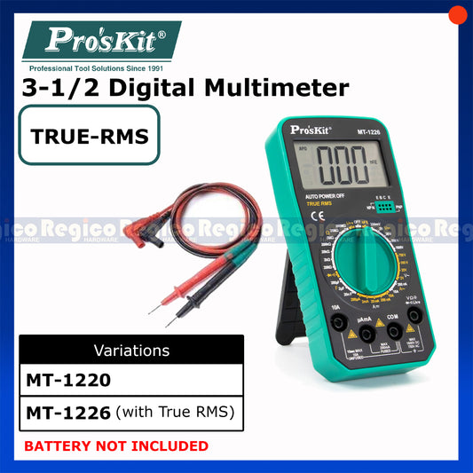 Proskit Digital Multimeter Tester Multitester Voltmeter Ohmmeter Ammeter MT-1226 MT-1220 Regico Hardware