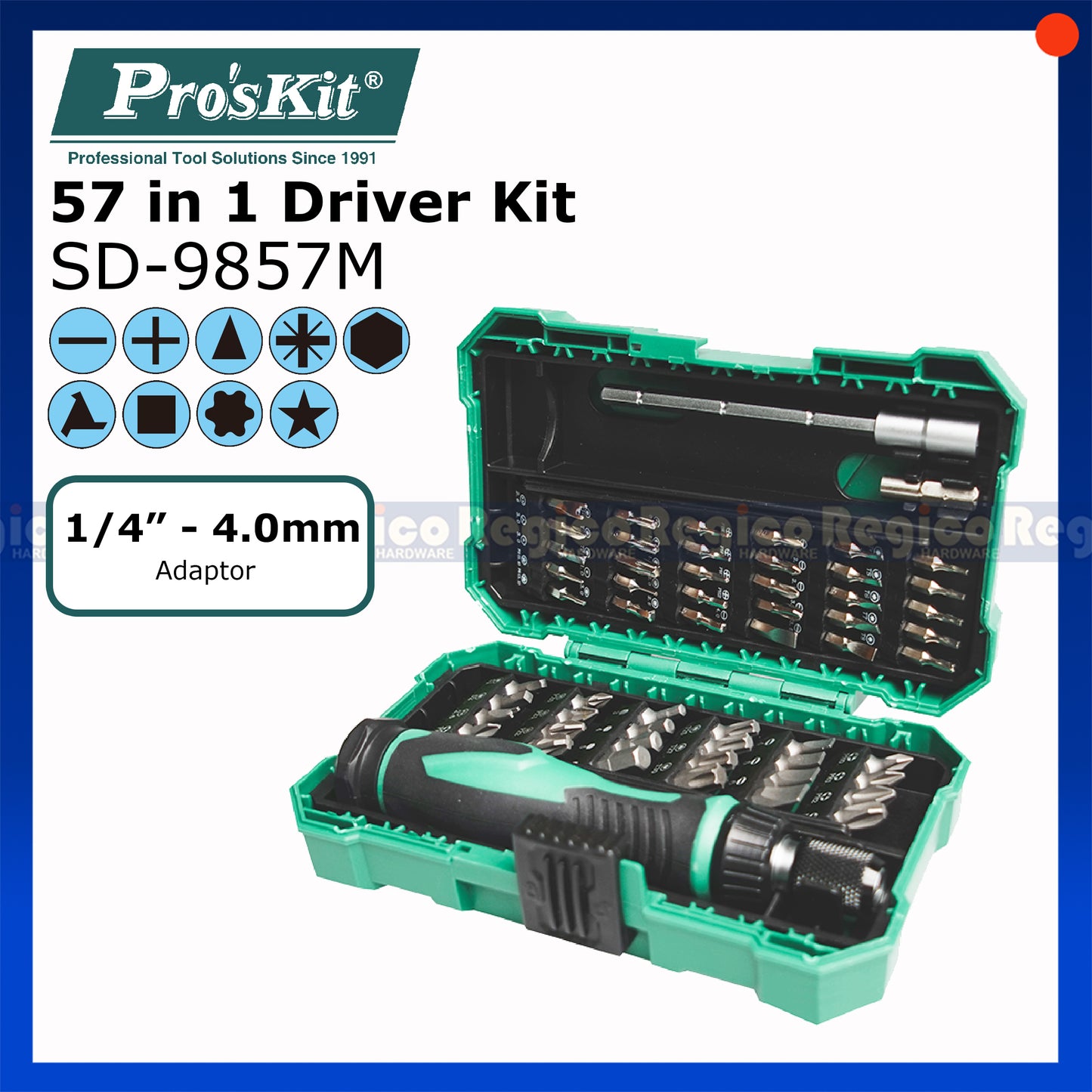 Proskit 57 Screwdriver Screw Bit Electrical Electronics Repair Tool Set SD-9857M