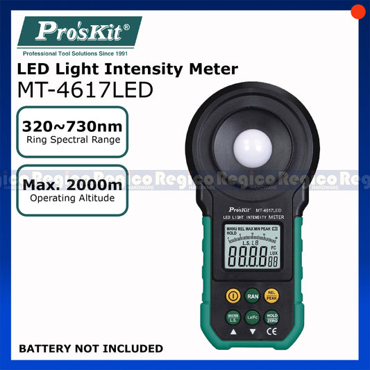 Proskit LED Light Intensity Lux Meter Photometer UV Meter UV Radiometer LCD Illuminometer Luminance Tester MT-4617