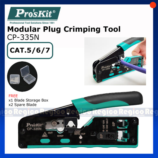 Proskit CAT.5/6/7  Crimper Crimping Ethernet Modular Plug Tool CP-335N