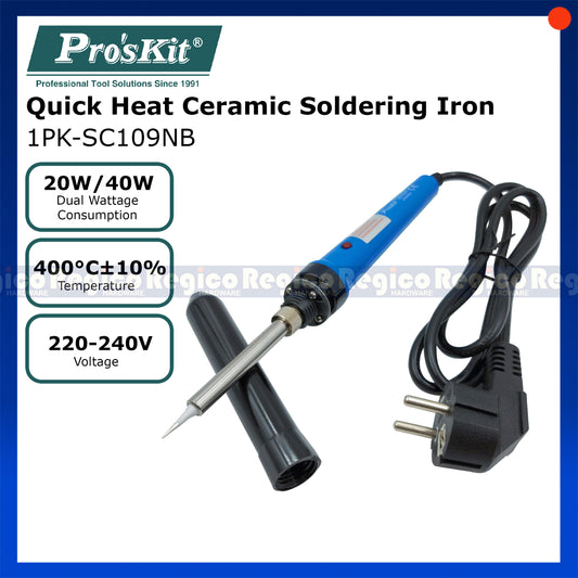 Proskit 20W 40W Quick Heat Ceramic Soldering Iron 1PK-SC109NB