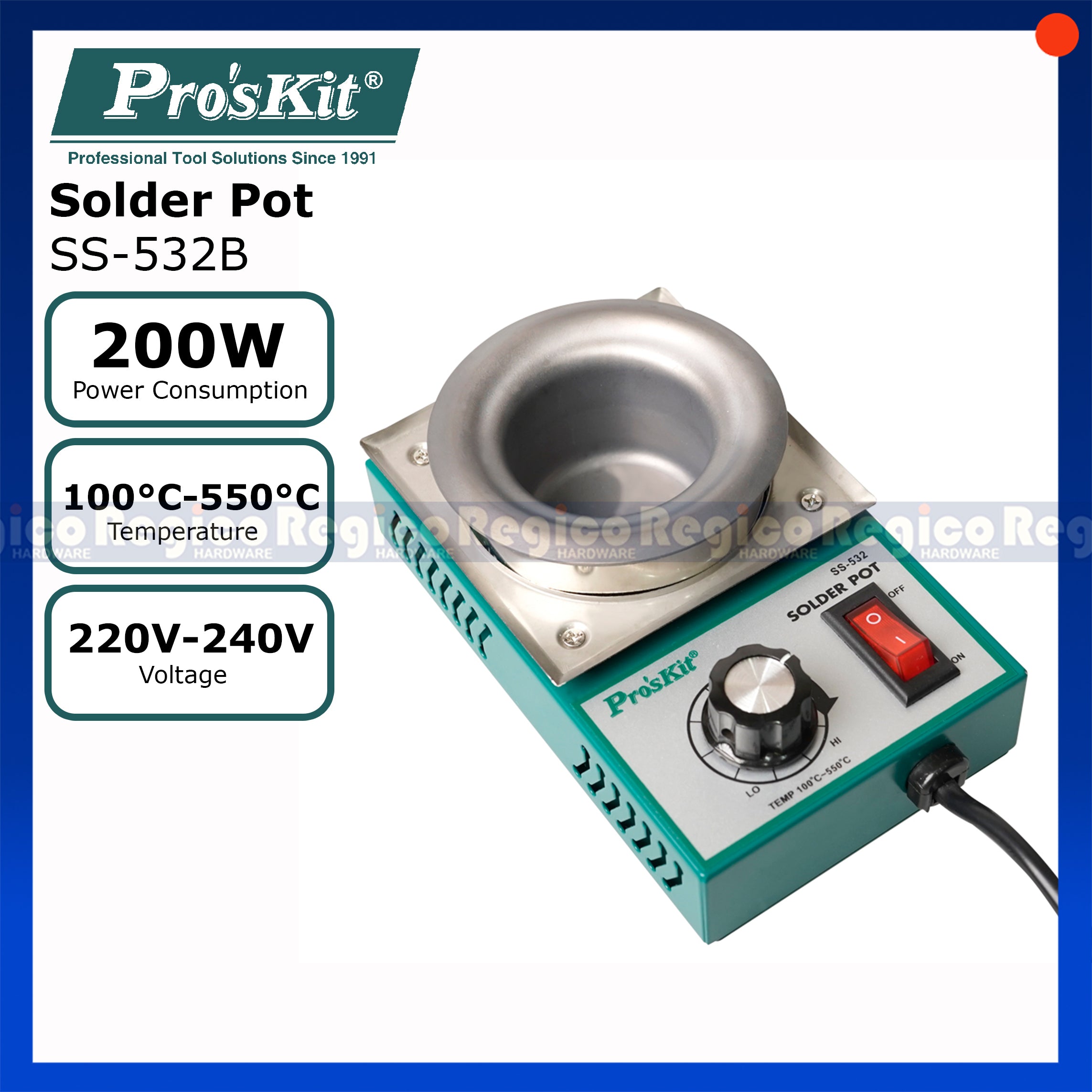 Proskit 200w Soldering Iron Pot Variable Speed SS-532B – PJRegico Hardware