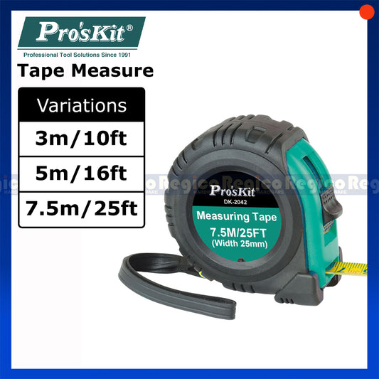 Proskit Tape Measure mm inches 3m 5m 7.5m DK-2060 DK-2041 DK-2042