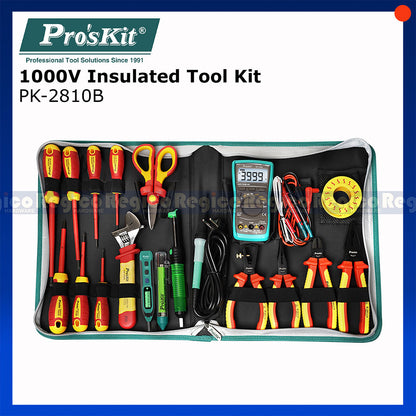 Proskit 1000v Insulated Tool Kit for Electrical repair maintenance PK-2810