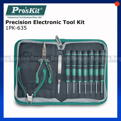 Proskit 11 in 1 Precision Electronics Tool Kit for Electrical repair maintenance 1PK-635