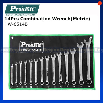 Proskit Metric Combination Wrench 14pcs Set HW-6514B Regico Hardware