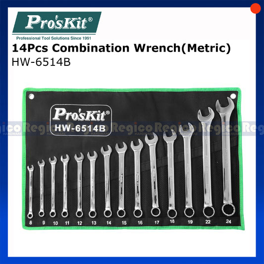 Proskit Metric Combination Wrench 14pcs Set HW-6514B Regico Hardware