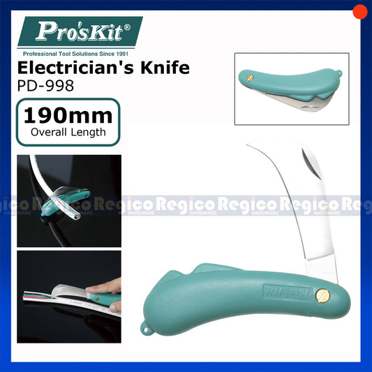 Proskit 190mm Electrician Wire Stripping Knife PD-998