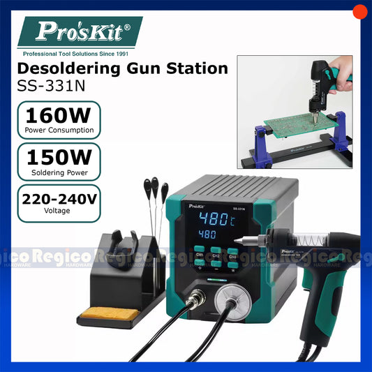 Pro'sKit Desoldering Station Soldering Gun Set SS-331N Regico Hardware
