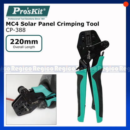 Pro'sKit CP-388 Solar Panel Crimper | MC4 Solar Connector Crimping Tool | PV Cable Crimper Hand Tool