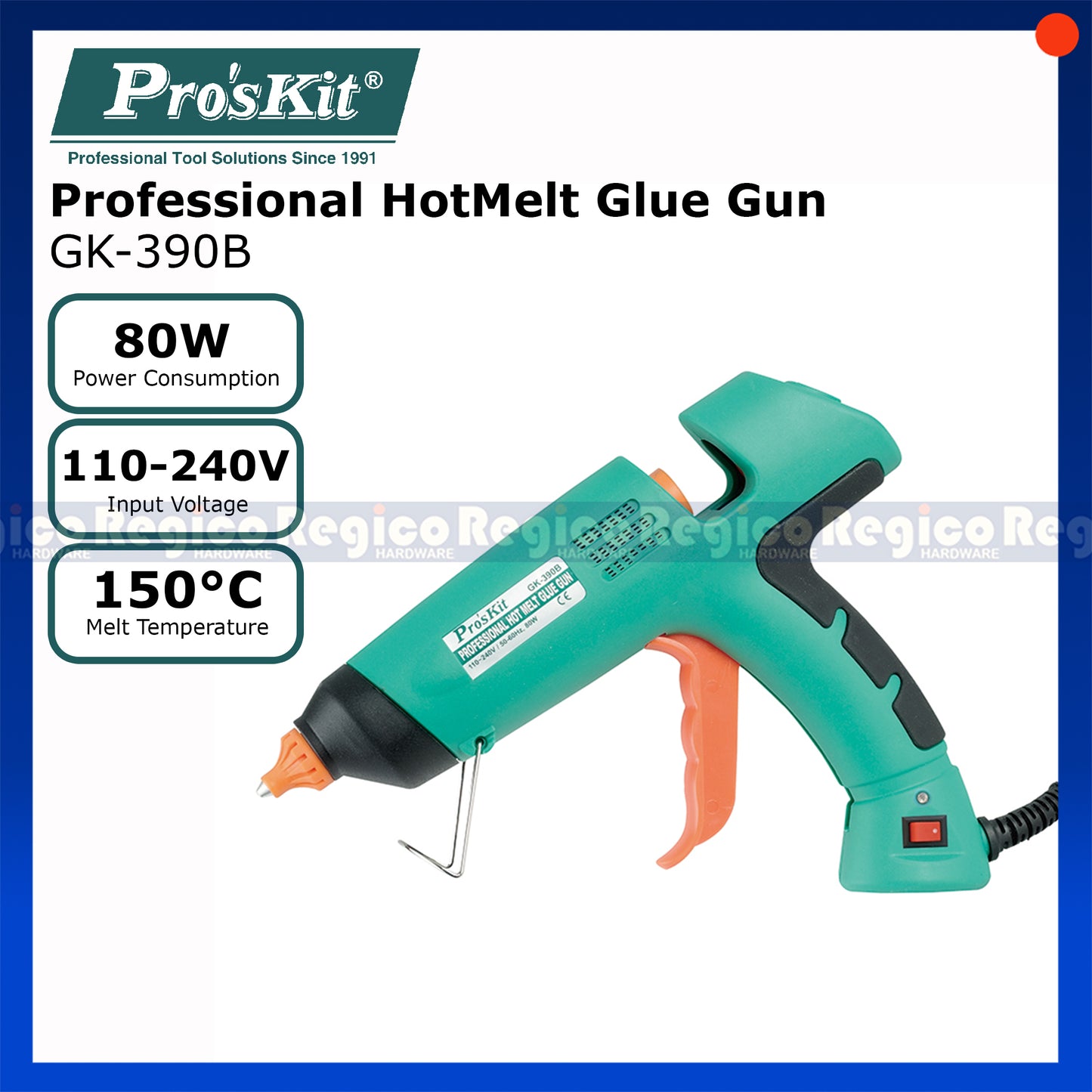 Proskit 11mm 80W Hot Melt Glue Gun GK-390B