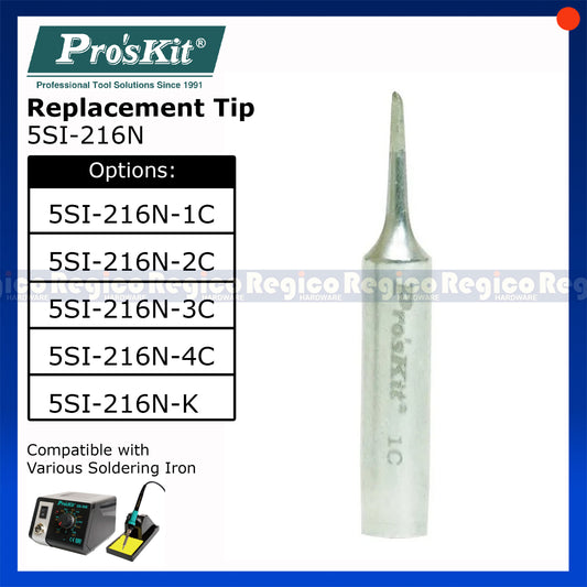 Pro'sKit Replacement Tip for Soldering Irons 5SI-216N 1C 2C 3C 4C K