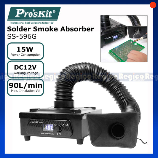 Proskit Desktop Smoke Purifier 3-layer Filter Element for Mobile Phone Repair Welding Solder Smoke Exhaust SS-596G