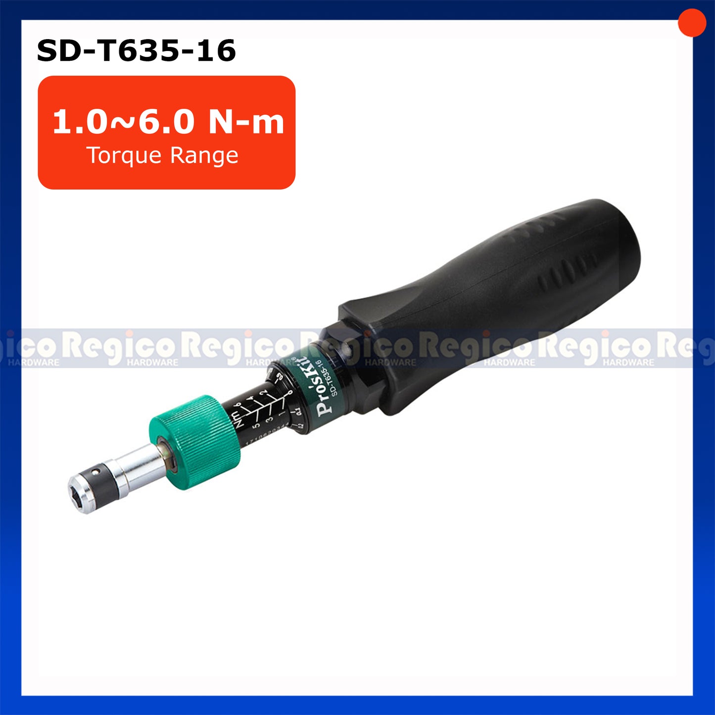 Proskit One Fourth Hex Adjustable Electrician Torque Screwdriver Screw SD-T635-16 SD-T635-0112 SD-T635-510
