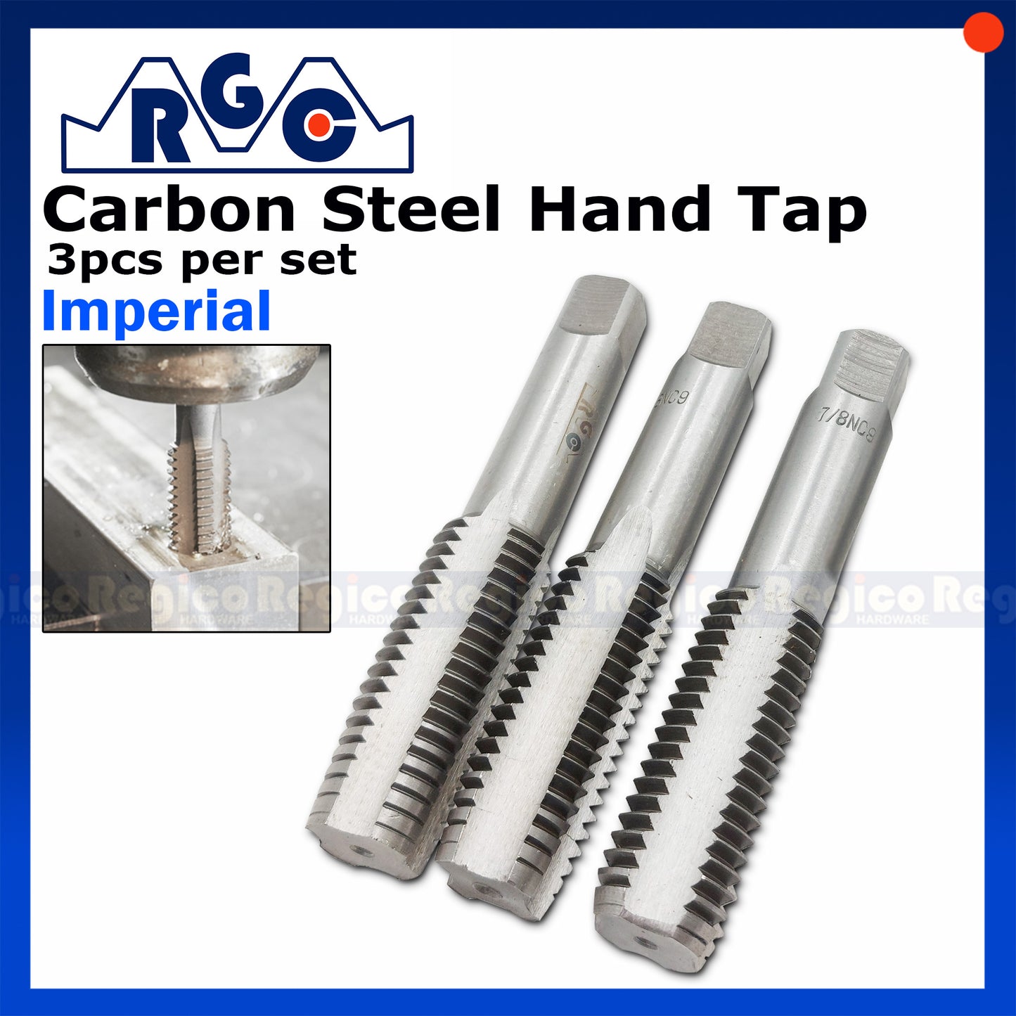 RGC Imperial Carbon Steel Threaded Hand Tap Tapping Tool