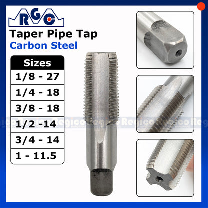 RGC NPT Taper Pipe Tap Carbon Steel Ground