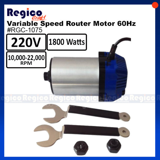 Regicocraft Variable Speed Router Motor #RGC-1075 Router Table Set