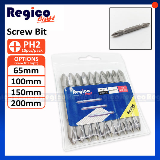 Regicocraft PH2 65mm 100mm 150mm 200mm 10pcs Philips Plus Screw Screwdriver Bit #SB265 #SB2100 #SB2150 #SB2200