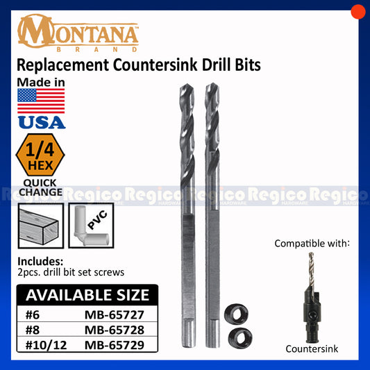 Montana Replacement Countersink Drill Bits