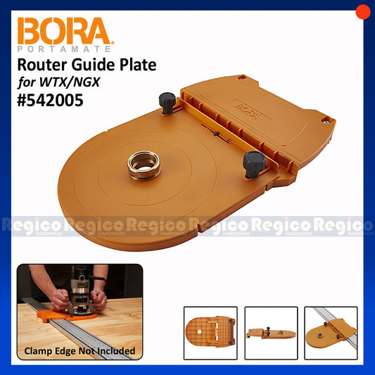 Bora Dado Router Guide Plate for NGX Clamp Edge Guide Rail Woodworking 542005 (ROUTER PLATE ONLY)