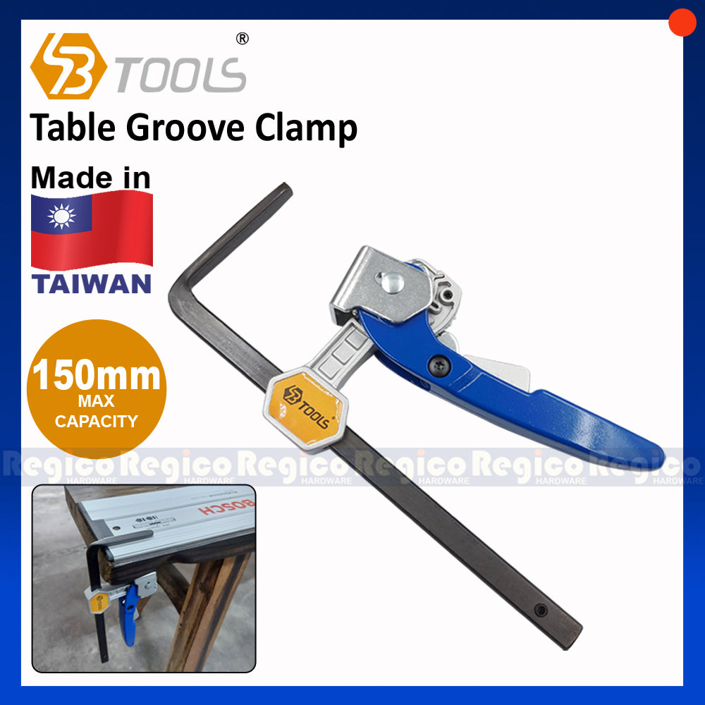 SB Tools 150mm Table Groove Clamp MFT Ratcheting Quick Release Ratcheting Woodworking Clamp
