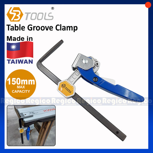 SB Tools 150mm Table Groove Clamp MFT Ratcheting Quick Release Ratcheting Woodworking Clamp