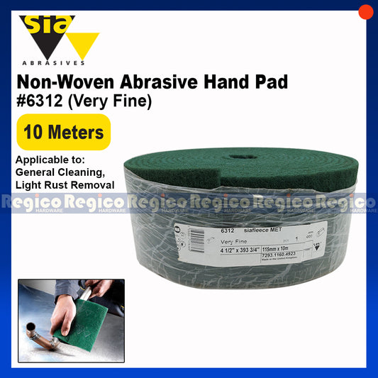 SIA 10m Non-Woven Abraisive General Purpose Siafleece Roll Hand Pad #6312