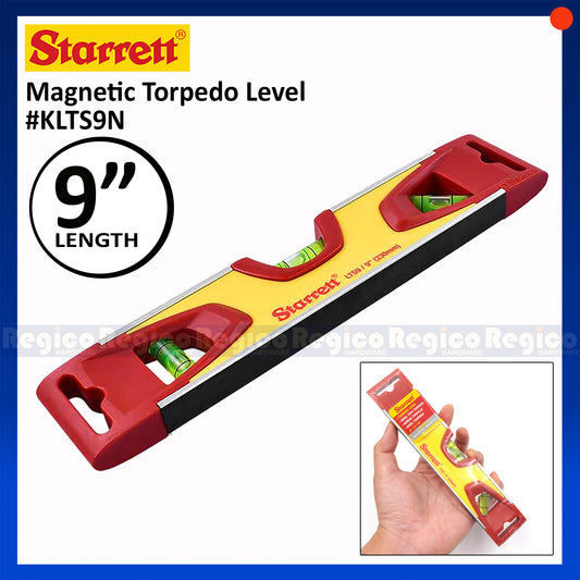 Starrett 9" Magnetic Torpedo Level #KLTS9N