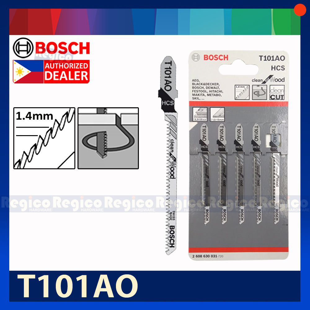 BOSCH Jigsaw Blade Set Clean for Wood 5pcs/set Bosch Accessories