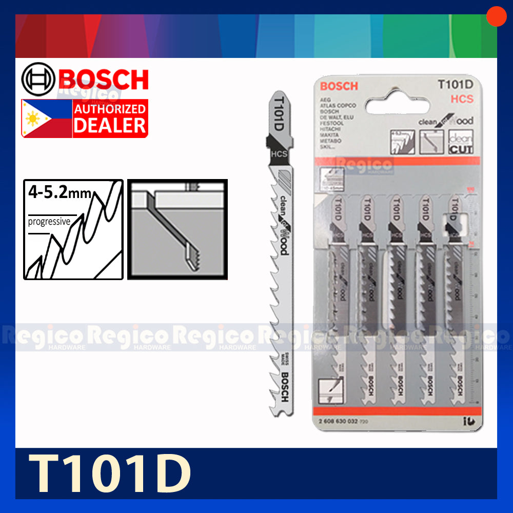 BOSCH Jigsaw Blade Set Clean for Wood 5pcs/set Bosch Accessories