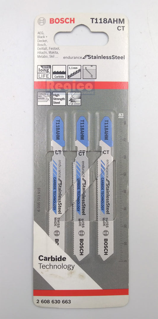BOSCH T118AHM Jigsaw Endurance for Stainless steel 3pcs/set Bosch Accessories