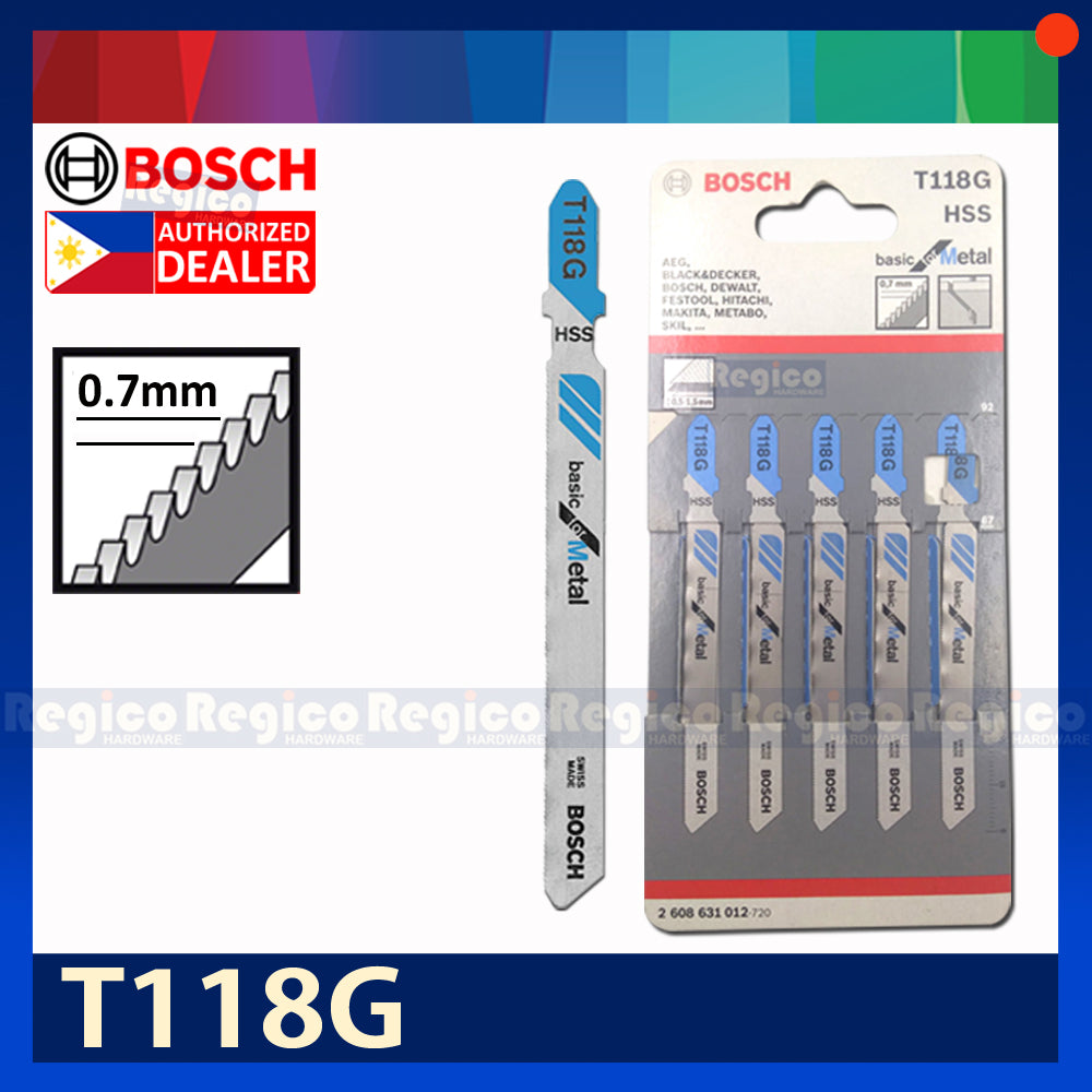 BOSCH Jigsaw Blade Set Basic for Metal 5pcs/set Bosch Accessories