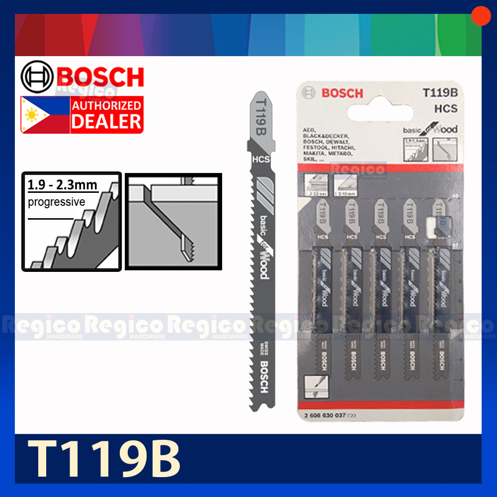 Bosch Jigsaw Blade Set Basic for Wood 5pcs/set Bosch Accessories