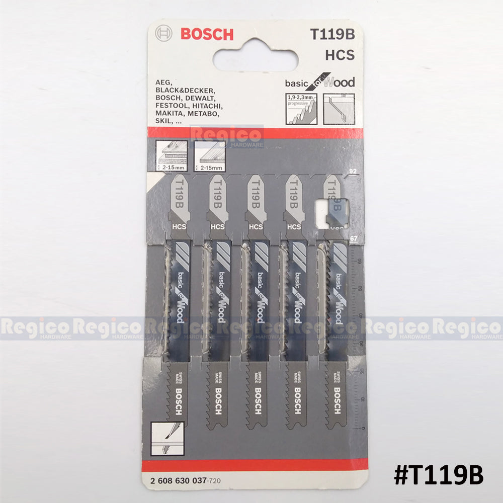 Bosch Jigsaw Blade Set Basic for Wood 5pcs/set Bosch Accessories