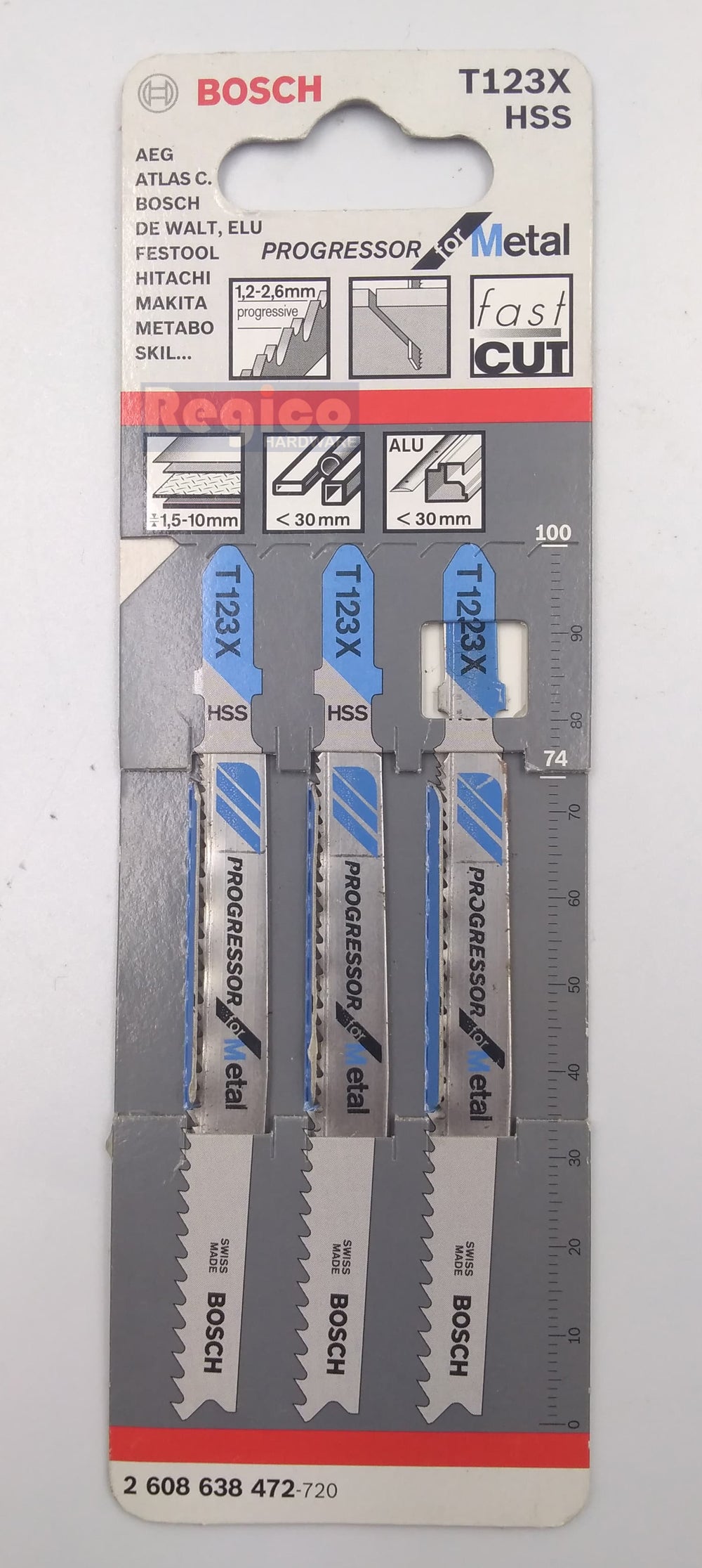 BOSCH T123X Jigsaw Blade for Progressor for Metal 3pcs/set Bosch Accessories