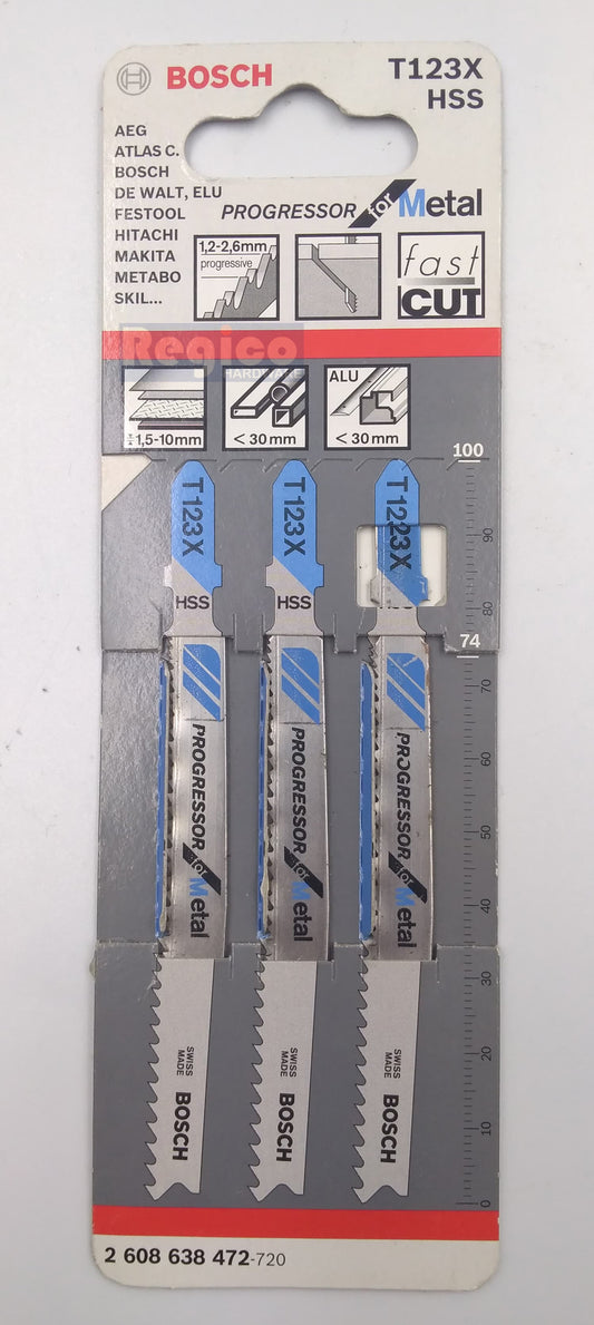 BOSCH T123X Jigsaw Blade for Progressor for Metal 3pcs/set Bosch Accessories