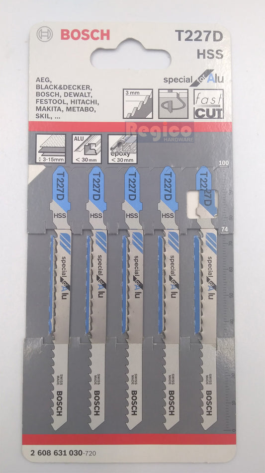 BOSCH T227D Jigsaw Blade Set Special for Aluminum 5pcs/set Bosch Accessories