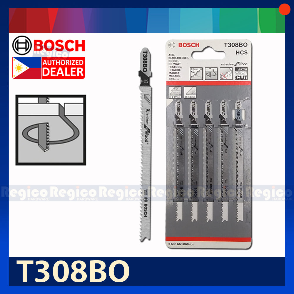 BOSCH Jigsaw Blade Set Extra Clean for Wood 5pcs/set Bosch Accessories